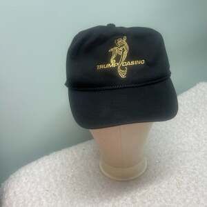 Vintage Trump Casino Mermaid Logo Black Rope Snapback Hat